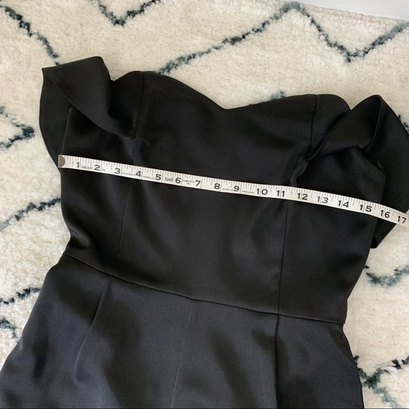 J.O.A. Black Silk Off the Shoulder Romper - Picture 12 of 14